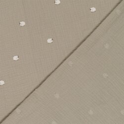 Musselin kleine Schafe - hellbeige