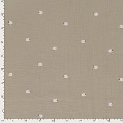 Musselin kleine Schafe - hellbeige