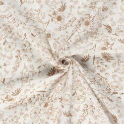 Musselin Blumengeflecht  - creme