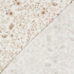 Musselin Blumengeflecht  - creme