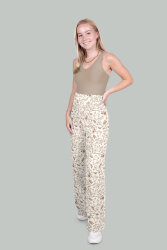Musselin Blumengeflecht  - creme