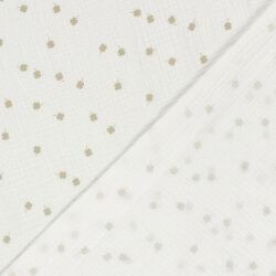 Musselin Kleeblätter - creme