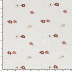 Musselin rosa Elefanten - creme
