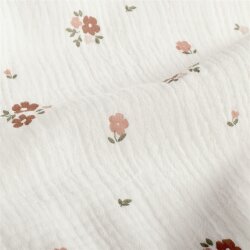 Musselin kleine Blümchen - creme