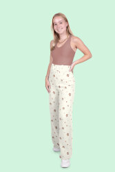 Musselin kleine Blümchen - creme