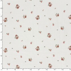 Musselin kleine Blümchen - creme