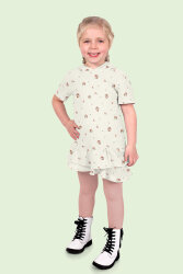 Musselin kleine Blümchen - creme