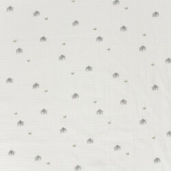 Musselin grauer Elefant - creme