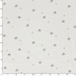 Musselin grauer Elefant - creme