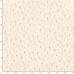 Musselin BIO~Organic Digital Schmetterlingswiese - cremebeige