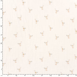 Musselin Digital bunte Möwen - creme