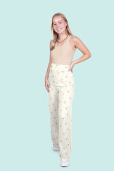 Musselin Digital bunte Möwen - creme