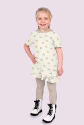 Musselin Digital Regenbogen mit Herz - creme