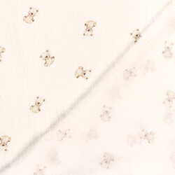 Musselin Digital Teddybären - creme