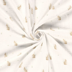 Musselin Digital süsse Hasen - creme