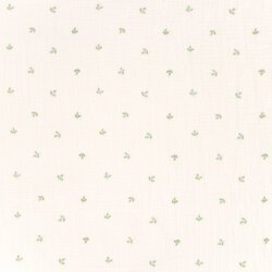 Musselin Digital kleine Blätter - creme