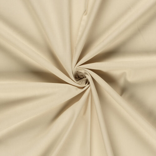Baumwollstoff Fahnentuch Cretonne *Marie* Uni - hellbeige