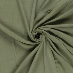 Viskose Leinen Slub Uni - oliv