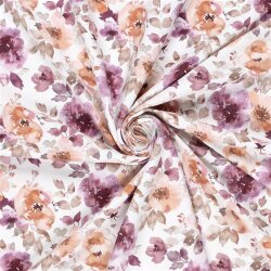 Ganzjahressweat Digital Blumen - creme