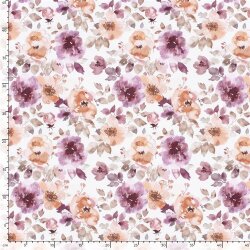 Ganzjahressweat Digital Blumen - creme