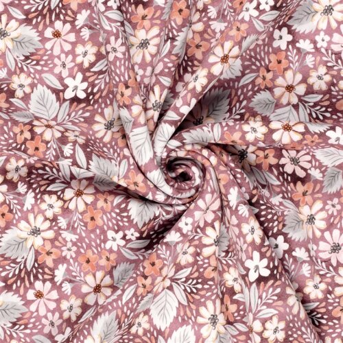Wintersweat Digital Blumenfeld - beerenrot