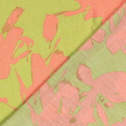 Viskose Nylon Mix LIGHT Köper Blumen - limette