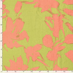 Viskose Nylon Mix LIGHT Köper Blumen - limette