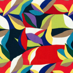 Baumwollsatin LEAVES - FARBE