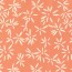 Baumwollpopeline Stretch Blumen - orange
