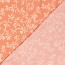 Baumwollpopeline Stretch Blumen - orange
