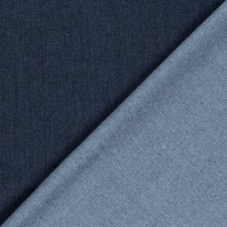 Jeansstoff Uni - stahlblau
