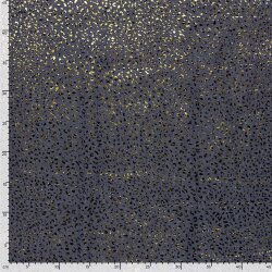 Jeansstoff Foliert Leo - dunkelblau