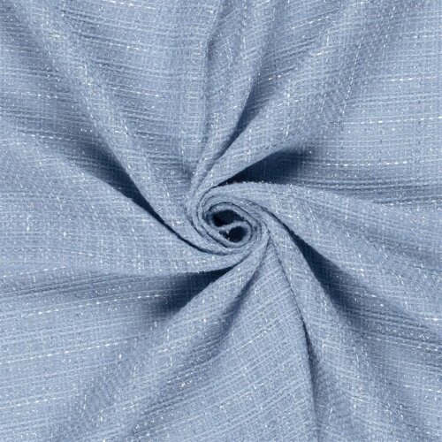 Polyesterstoff Jacquard Grob Gewebt Lurex - eisblau