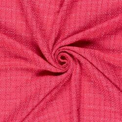 Polyesterstoff Jacquard Grob Gewebt Lurex - pink