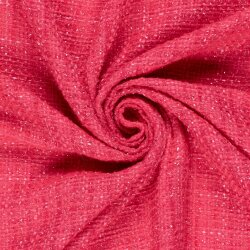 Polyesterstoff Jacquard Lurex - pink