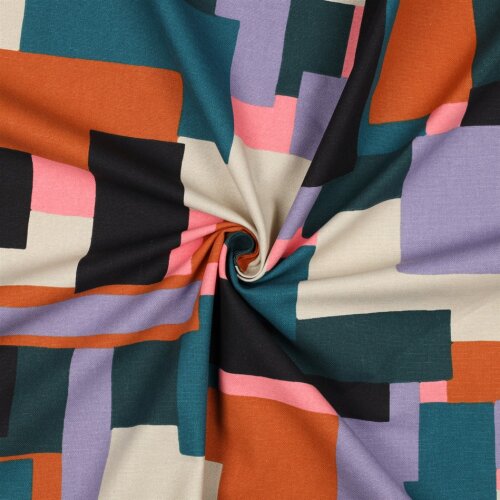 Canvas bunte Rechtecke- petrol