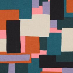 Canvas bunte Rechtecke- petrol
