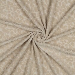 Stretchfrottee Leomuster - hellbeige
