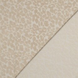 Stretchfrottee Leomuster - hellbeige