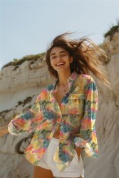 UNIQUE CRAFTED BATIK Viskose - DARK EMERALD