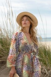 UNIQUE CRAFTED BATIK Viskose - CORAL