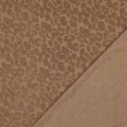 Stretchfrottee Leomuster - nougat