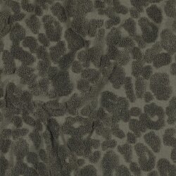 Stretchfrottee Leomuster - dunkeloliv