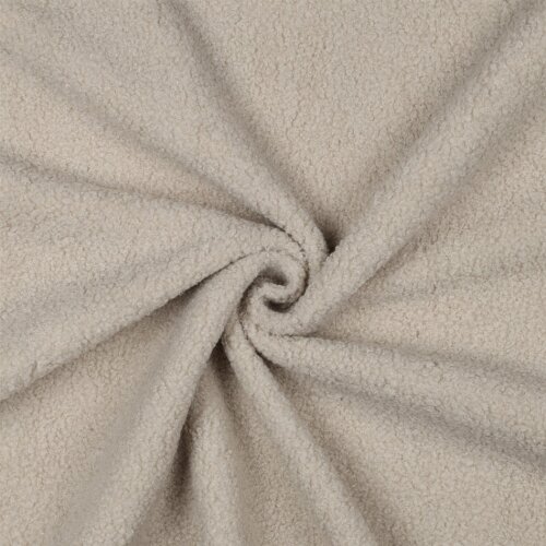 Teddystoff Doppelseitig Uni - beige