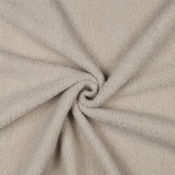 Teddystoff Doppelseitig Uni - beige