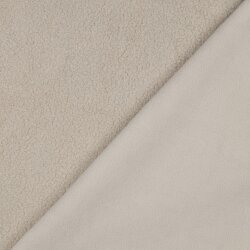 Teddystoff Doppelseitig Uni - beige