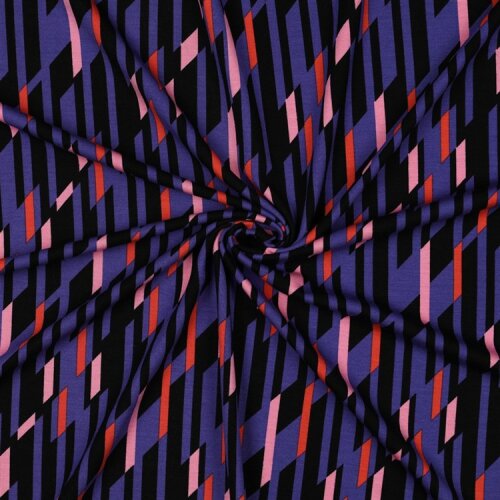 Romanit Jersey "Punta di Roma" Striche - schwarz