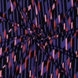 Romanit Jersey "Punta di Roma" Striche - schwarz