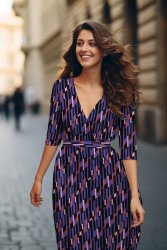 Romanit Jersey "Punta di Roma" Striche - schwarz