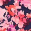 Baumwolljersey Digital pinke Blumen - dunkelblau